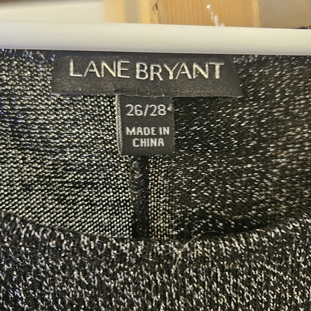 Lane Bryant Black and White Knit Top